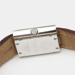 Dior Grey Stainless Steel Ostrich Leather Riva D80-100 Women's Wristwatch 23 mm 