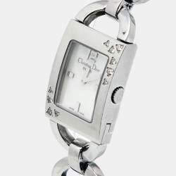 Pre Owned Christian Dior Mother of Pearl Stainless Steel Diamond Malice D78-1091 Women's Wristwatch 19 mm