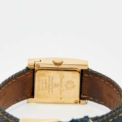 Christian Dior Champagne Gold Plated Stainless Steel Malice D78-5015 Women's Wristwatch 19 mm 
