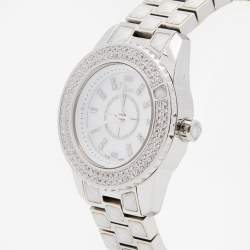 Dior White Diamond  Stainless Steel Christal CD112118 Women's Wristwatch 28 mm