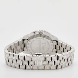 Dior White Diamond  Stainless Steel Christal CD112118 Women's Wristwatch 28 mm