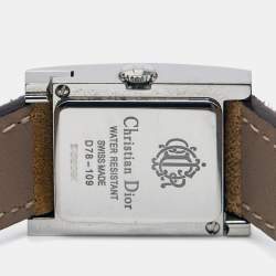 Dior Silver Stainless Steel Suede Malice D78-109 Women's Wristwatch 19 mm