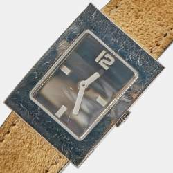 Dior Silver Stainless Steel Suede Malice D78-109 Women's Wristwatch 19 mm