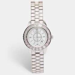 Dior Mother of Pearl Diamond Stainless Steel Christal CD113110M002 Women's Wristwatch 33 mm 