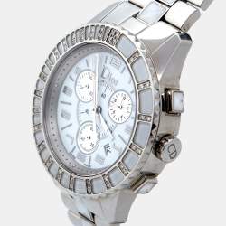 Dior White Stainless Steel Diamond Christal CD114311M001 Women's Wristwatch 38 mm