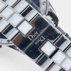 Dior White Stainless Steel Diamond Christal CD114311M001 Women's Wristwatch 38 mm