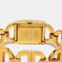 Dior White Gold Plated Stainless Steel Malice D78-159 Women's Wristwatch 19 mm