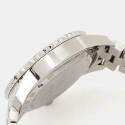 Pre Owned Dior White Stainless Steel Christal CD113111 Women's Wristwatch 33 mm