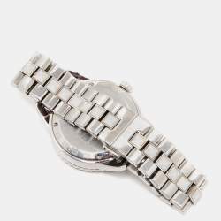Pre Owned Dior White Stainless Steel Christal CD113111 Women's Wristwatch 33 mm