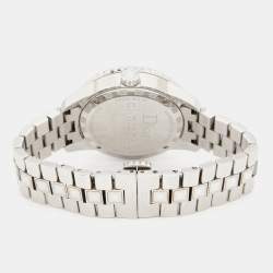 Pre Owned Dior White Stainless Steel Christal CD113111 Women's Wristwatch 33 mm