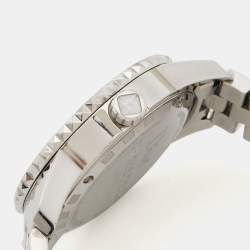 Pre Owned Dior White Stainless Steel Christal CD113111 Women's Wristwatch 33 mm