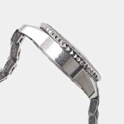 Pre Owned Dior Grey Stainless Steel Christal CD112115M001 Women's Wristwatch 29 mm