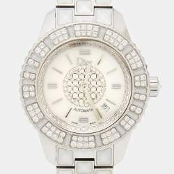 Dior Mother Of  Pearl Diamonds Stainless Steel Christal CD113512M001 Women's Wristwatch 33 mm