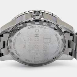 Dior Black Stainless Steel Diamonds Christal CD113115 Women's Wristwatch 33 mm