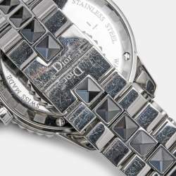 Dior Black Stainless Steel Diamonds Christal CD113115 Women's Wristwatch 33 mm