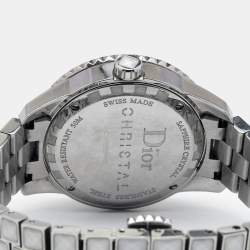 Dior White Diamonds Stainless Steel Christal CD113112M002 Women's Wristwatch 33 mm