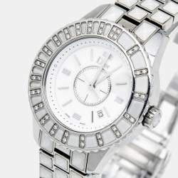 Dior White Diamonds Stainless Steel Christal CD113112M002 Women's Wristwatch 33 mm