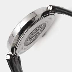 Christian Dior Black Stainless Steel Leather D75-100 Women's Wristwatch 35 mm 