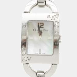 Christian Dior Mother of Pearl Stainless Steel Diamond Malice D78-1091 Women's Wristwatch 19 mm