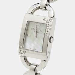 Christian Dior Mother of Pearl Stainless Steel Diamond Malice D78-1091 Women's Wristwatch 19 mm