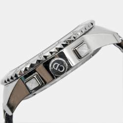 Dior White Stainless Steel Diamonds Christal CD114311 Women's Wristwatch 38 mm