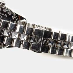 Dior Grey Stainless Steel Diamond Christal CD112115M001 Women's Wristwatch 28 mm