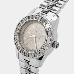 Dior Grey Stainless Steel Diamond Christal CD112115M001 Women's Wristwatch 28 mm