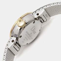 Dior Mother Of Pearl Diamond 18K Yellow Gold Stainless Steel La Mini D Dior Satine CD040120M003 Women's Wristwatch 19 mm