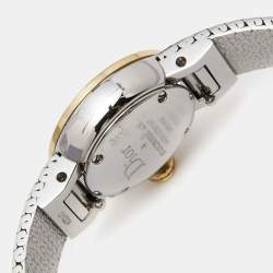 Dior Mother Of Pearl Diamond 18K Yellow Gold Stainless Steel La Mini D Dior Satine CD040120M003 Women's Wristwatch 19 mm