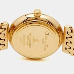 Pre Owned Dior Grey Gold Plated Stainless Steel D68-150 Women's Wristwatch 25 mm