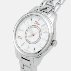 Dior Mother of Pearl Diamond Stainless Steel  VIII Montaigne CD152110M004 Women's Wristwatch 32 mm