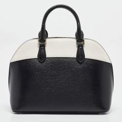 Pre Owned Dkny Black/White Leather Bobi Satchel