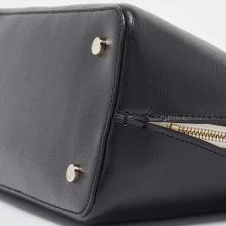 Pre Owned Dkny Black/White Leather Bobi Satchel