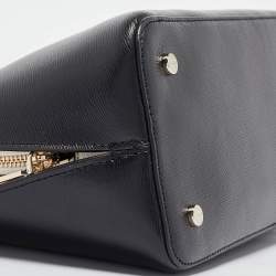 Pre Owned Dkny Black/White Leather Bobi Satchel