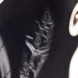 Pre Owned Dkny Black/White Leather Bobi Satchel