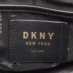 Pre Owned Dkny Black/White Leather Bobi Satchel