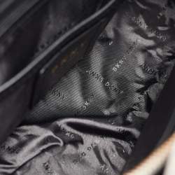 Pre Owned Dkny Black/White Leather Bobi Satchel