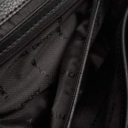 Pre Owned Dkny Black Graffiti Print Leather Elissa Chain Shoulder Bag