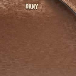 Pre Owned DKNY Brown Leather Bryant Dome Crossbody Bag