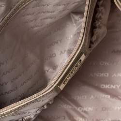 Pre Owned DKNY Green Saffiano Leather Boston Bag