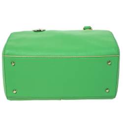 Pre Owned DKNY Green Saffiano Leather Boston Bag