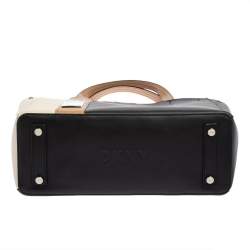 Pre Owned Dkny Tri Color Leather Shopper Tote