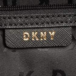 Pre Owned Dkny Beige/Red Signature Coated Canvas and Leather Large Bryant Tote