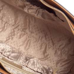 Pre Owned DKNY Tan Saffiano Leather Bryant Park Chain Tote 