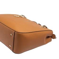 Pre Owned DKNY Tan Saffiano Leather Bryant Park Chain Tote 