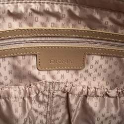 Pre Owned DKNY Tan Saffiano Leather Bryant Park Chain Tote 