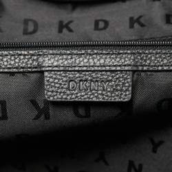 Pre Owned حقيبة يد توتس دي كيه إن واي جلد محبب أسود كبيرة