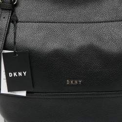 Pre Owned حقيبة يد توتس دي كيه إن واي جلد محبب أسود كبيرة