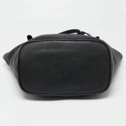 Pre Owned حقيبة يد توتس دي كيه إن واي جلد محبب أسود كبيرة