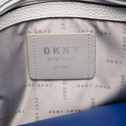 Pre Owned DKNY White Pebble Leather Noho Tote